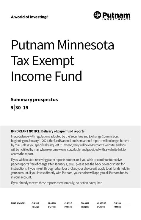 pmvtx|Putnam Minnesota Tax Exempt Income Fund (PMVTX).